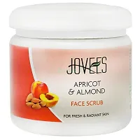 Jovees Herbal Apricot  Almond Scrub Facial Scrub with Almond,Apricot  Wheatgerm Oil | For Normal to Dry Skin | Gently Remove dead Skin | Reduces Pigmentation (400G)-thumb2