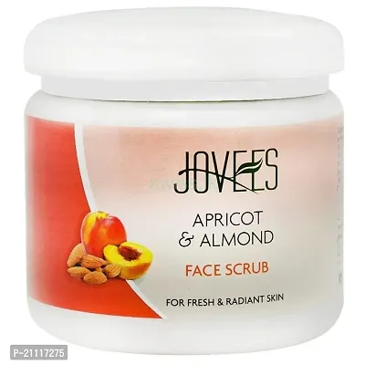 Jovees Herbal Apricot  Almond Scrub Facial Scrub with Almond,Apricot  Wheatgerm Oil | For Normal to Dry Skin | Gently Remove dead Skin | Reduces Pigmentation (400G)-thumb3