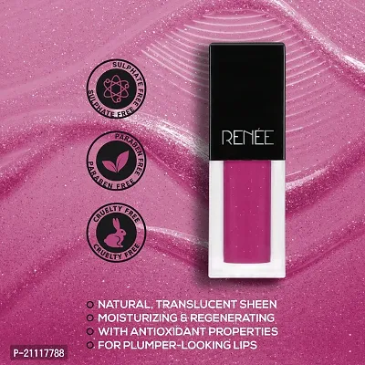 RENEE See Me Shine Lip Gloss - Play That Plum 2.5ml, Glossy, Non Sticky  Non Drying Formula, Long Lasting Moisturizing Effect, Compact and Easy to Carry-thumb4