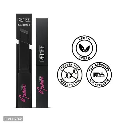 RENEE Madness Ph Lipstick 3gm - Black Lipstick With Glossy Pink Payoff - Long Lasting Nourishment, Enriched With Vitamin E  Jojoba Oil - Vegan  Paraben Free-thumb3