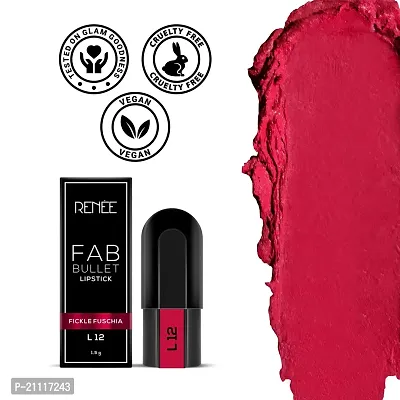 RENEE Fab 5 Refill Bullet Matte Lipstick, L 12 Fickle Fuschia 1.5gm-thumb3