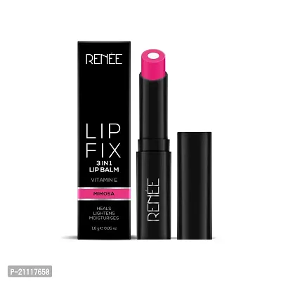 RENEE Lip Fix 3 in 1 Tinted Lip Balm 1.6gm| Lightens  Nourishes| Dual Core Care| Enriched with Vitamin E, Shea Butter  Jojoba Oil | 01 Mimosa-thumb0