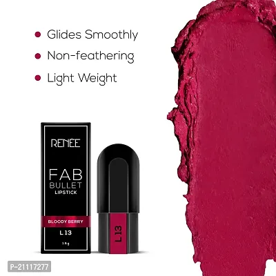 RENEE Fab 5 Refill Bullet Matte Lipstick, L 13 Bloody Berry 1.5gm-thumb2