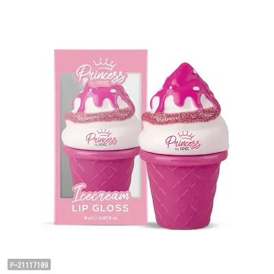 RENEE Princess Icecream Lip Gloss 7.5ml|for Pre-teen Girls| Enriched With Shea Butter  Apricot Oil| Adds Glossy Shine With Moisturizing Effect