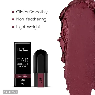 RENEE Fab 5 Refill Bullet Matte Lipstick, L 16 Wise Wine 1.5gm-thumb2