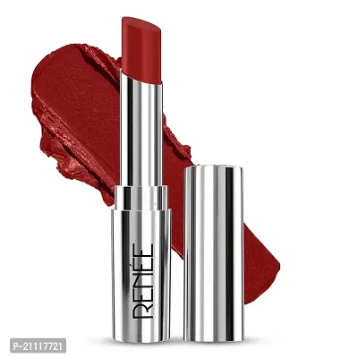 RENEE Crush Glossy Lipstick Caliente 4gm, Non-drying, Highly Pigmented, Intense Moisturizing, Soft Texture, Lightweight, One Swipe Formula | Enriched With Jojoba Oil, Cocoa  Shea Butter