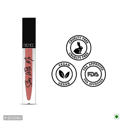 RENEE Stay With Me Matte Lip Color, Long Lasting, Non Transfer, Water  Smudge Proof, Light Weight Liquid Lipstick, Envy for Coral, 5ml-thumb3