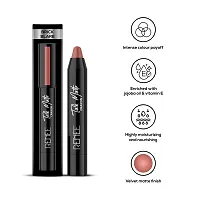 RENEE Talk Matte Crayon Lipstick - Brick Blare, 4.5g | Hydrating and Long-Lasting Matte Lip Color | Enriched with Vitamin E, Jojoba Oil  Cocoa Butter-thumb1