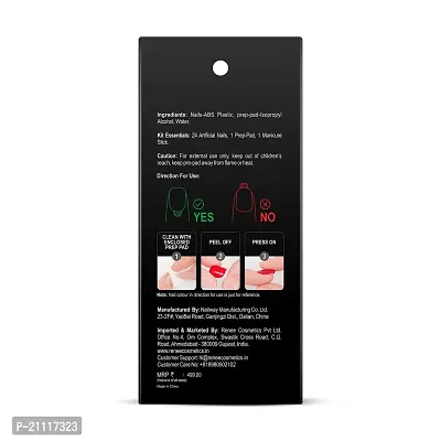 RENEE Stick On Nails DN 01| 24 Reusable Artificial Fake Nail Set| Lightweight  Long Lasting| Easy To Use| Quick Fix For Festivals  Special Occasions-thumb4