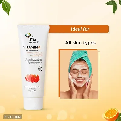 Fixderma Vitamin C Face Cleanser with Ascorbic Acid | facewash woman | Face Wash  Face Cleanser | Face Wash for Oily Skin (All Type Skin) | Face Wash for Women  Men - 75g-thumb4