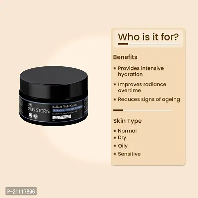 The Skin Story Anti Ageing Radiant Night Cream for Women | Night Cream for Glowing  Radiant Skin |Fights Fine Lines  Wrinkles | For Women |With Stem Cells 45g-thumb4