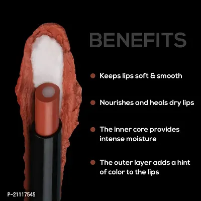 RENEE Lip Fix 3 in 1 Tinted Lip Balm 1.6gm| Lightens  Nourishes| Dual Core Care| Enriched With Vitamin E, Shea Butter  Jojoba Oil | 02 Nutmeg-thumb3