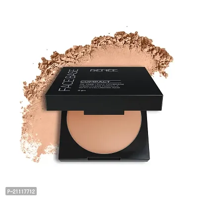 RENEE Face Base Compact Powder Chestnut Beige 9gm, Enriched With Hyaluronic Acid  Vitamin E, Long - Lasting, Easy Blend, Matte Finish, for All Skin Types-thumb0