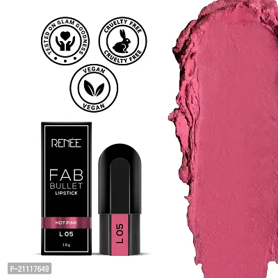 RENEE Fab 5 Refill Bullet Matte Lipstick, L 05 Hot Pink 1.5gm-thumb3