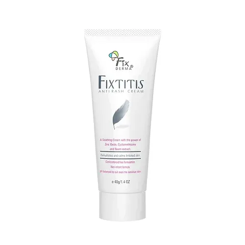 Fixderma 15% zinc oxide Fixtitis Anti Rash Cream | Diaper rash cream for baby | Softening the Rough Skin, Soothing and Healing | Rash Cream for Sensitive Skin - 40gm