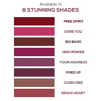 RENEE Stunner Matte Lipstick - Brave Heart 4gm| Intense Color Pay Off, Full Coverage Long Lasting Weightless Velvety Formula with One Swipe Application| Enriched with Vitamin E  Hyaluronic Acid-thumb3