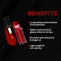 RENEE Super Natural Tinted Lip Oil Red Velvet 3ml, Long Lasting Moisturization  Nourishment | Enriched With Vitamin E  Argon Oil-thumb1