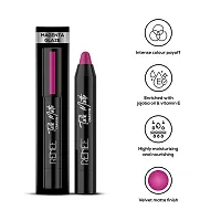 RENEE Talk Matte Crayon Lipstick - Magenta Glaze, 4.5g | Hydrating and Long-Lasting Matte Lip Color | Enriched with Vitamin E, Jojoba Oil  Cocoa Butter-thumb1