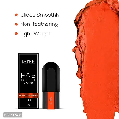 RENEE Fab 5 Refill Bullet Matte Lipstick, L 21 Tictoc Tangerine 1.5gm-thumb2