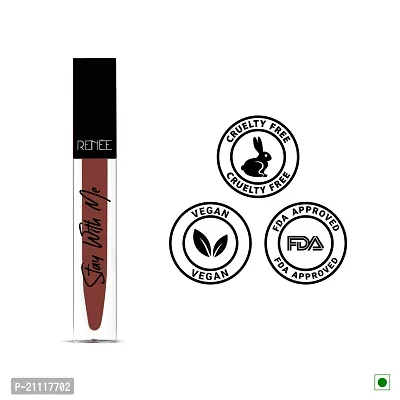 RENEE Stay With Me Matte Lip Color, Long Lasting, Non Transfer, Water  Smudge Proof, Light Weight Liquid Lipstick, Play of Clay, 5ml-thumb3