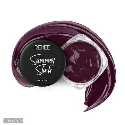 RENEE Summer Slush Jelly Tint For Lips  Cheeks with 98% Natural Fruit Extracts, Keeps Lips Soft  Moisturized, 100% Vegan, Tempting Grape 13gm