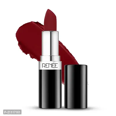 RENEE Stunner Matte Lipstick - Free Spirit 4gm - Intense Color Pay Off, Full Coverage Long Lasting Weightless Velvety Formula With One Swipe Application - Enriched With Vitamin E  Hyaluronic Acid