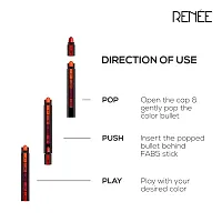 RENEE Fab 5 Refill Bullet Matte Lipstick, L 21 Tictoc Tangerine 1.5gm-thumb4