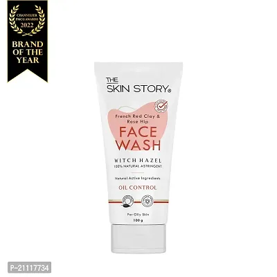 The Skin Story Pore Cleansing Face Wash For Women  Men, Removes Excess Oil and Impurities With French Clay, Rosehip Oil and Witch Hazel, Clay Based Paraben Free, Suitable For Oily Skin 100ml