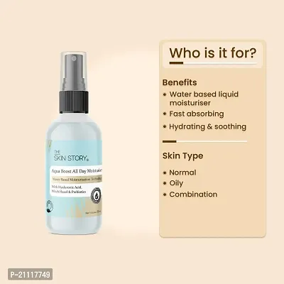 The Skin Story Liquid Moisturizer for Oily Skin | Water Based Moisturizer | Fast Absorbing  Light Weight Moisturiser for face | Fucogel  Vitamin E | 50ml-thumb5