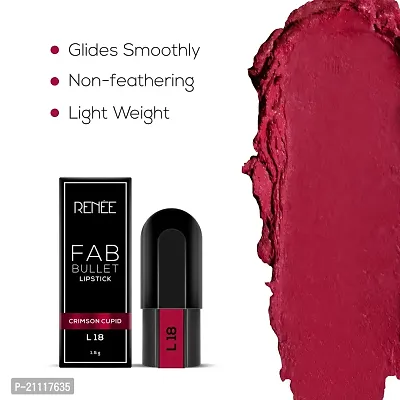 RENEE Fab 5 Refill Bullet Matte Lipstick, L 18 Crimson Cupid 1.5gm-thumb2