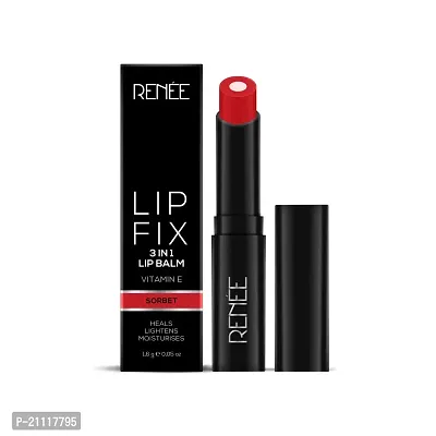 RENEE Lip Fix 3 in 1 Tinted Lip Balm1.6gm - Lightens  Nourishes, Dual Core Care, Enriched With Vitamin E, Shea Butter  Jojoba Oil - 03 Sorbet