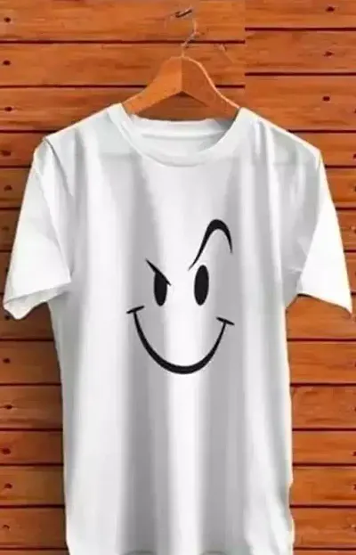 CSK Store Smiley Face Design Round Neck T-Shirt for Men