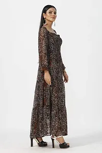 Stylish Chiffon Printed Dresses For Women-thumb2