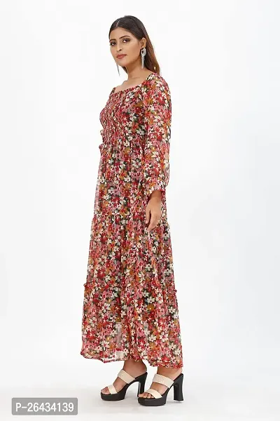 Stylish Chiffon Printed Dresses For Women-thumb4