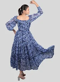 Stylish Chiffon Printed Dresses For Women-thumb3