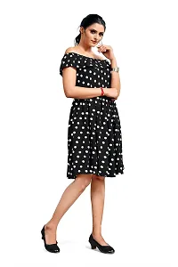 Stylish Crepe Printed Dresses For Women-thumb1