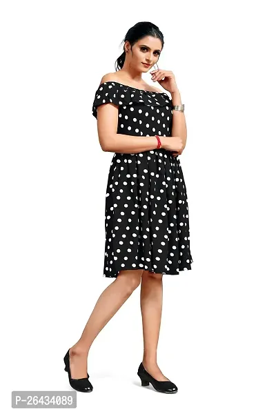 Stylish Crepe Printed Dresses For Women-thumb2