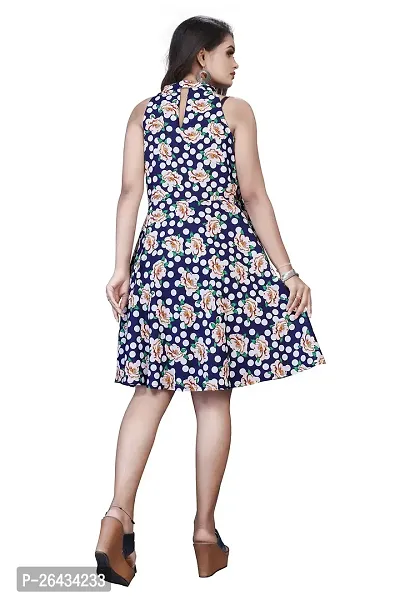 Stylish Crepe Printed Dresses For Women-thumb3