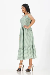 Stylish Crepe Striped Dresses For Women-thumb2