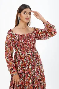 Stylish Chiffon Printed Dresses For Women-thumb4