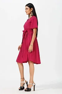 Stylish Crepe Solid Dresses For Women-thumb2