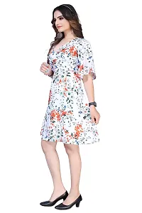 Stylish Crepe Printed Dresses For Women-thumb3