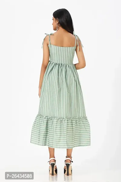 Stylish Crepe Striped Dresses For Women-thumb5