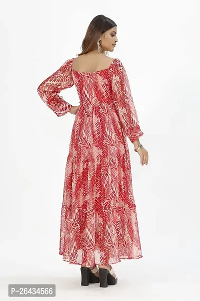 Stylish Chiffon Printed Dresses For Women-thumb5