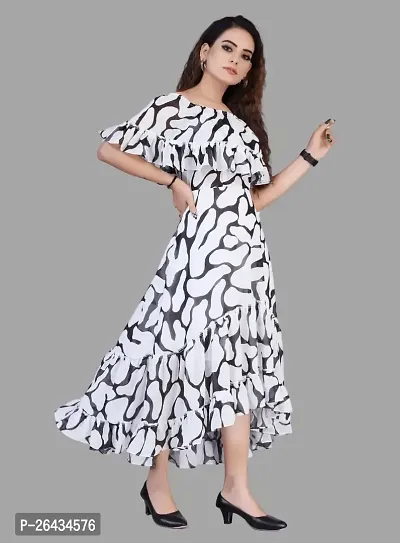 Stylish Georgette Printed Dresses For Women-thumb3