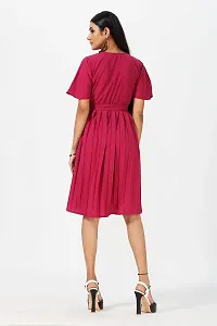 Stylish Crepe Solid Dresses For Women-thumb1