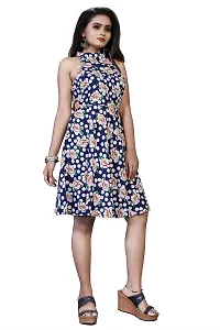 Stylish Crepe Printed Dresses For Women-thumb1