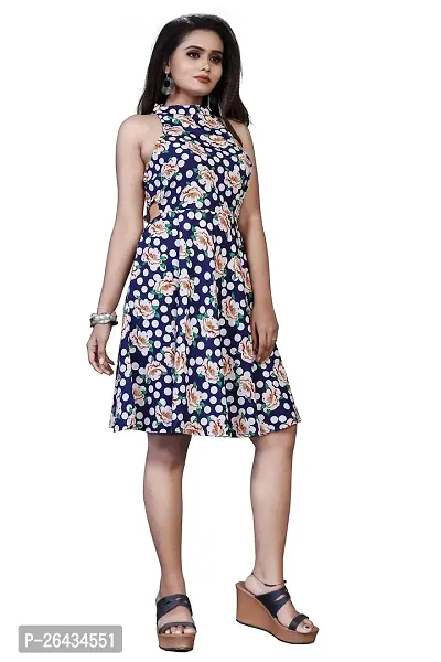 Stylish Crepe Printed Dresses For Women-thumb2