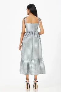 Stylish Crepe Striped Dresses For Women-thumb4