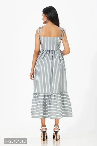 Stylish Crepe Striped Dresses For Women-thumb5